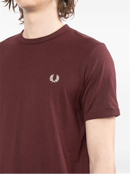 T-shirt uomo manica corta Bordeaux FRED PERRY | M3519K22